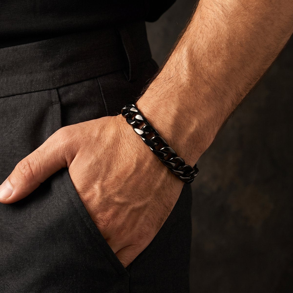 Lundholm Axel Zwart Armband sluiting