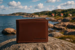 Lundholm Oslo heren portemonnee leer cognac RFID — vooraanzicht billfold model 6387