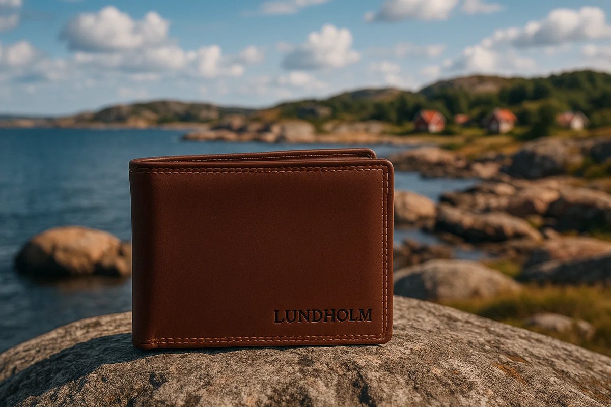 Lundholm Oslo heren portemonnee leer cognac RFID — vooraanzicht billfold model 6387