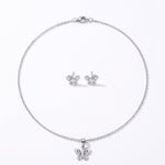 Lundholm Edda vlinder ketting en oorknopjes zilver