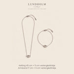 Tova Sieradenset Dames Stainless Steel Hartjes Ketting en Armband Zilverkleurig foto 3