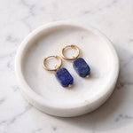 Lundholm Agneta oorringen met lapis lazuli, goudkleurig, foto 3