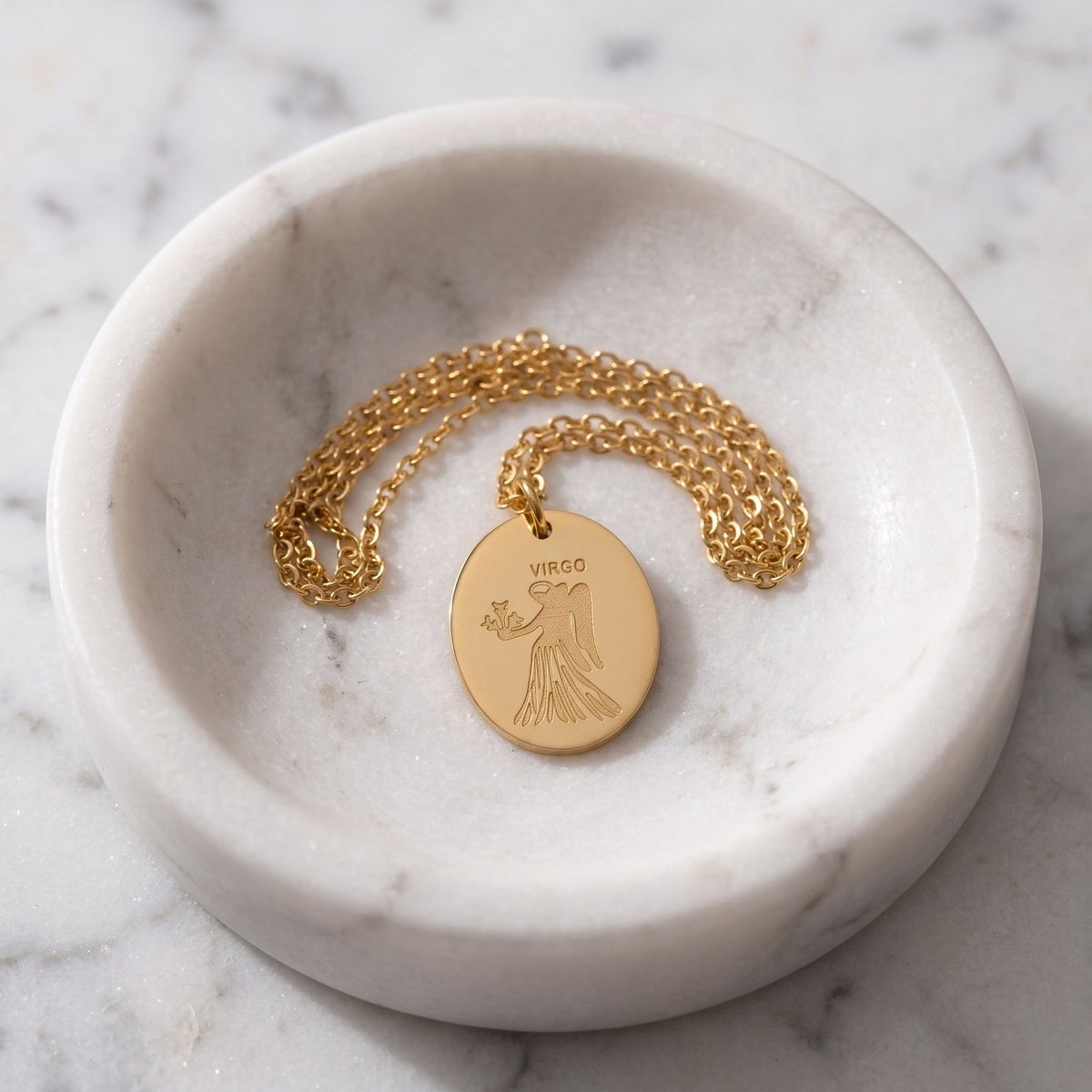 Lundholm Solenne sterrenbeeld ketting Maagd, goudkleurig, foto 3