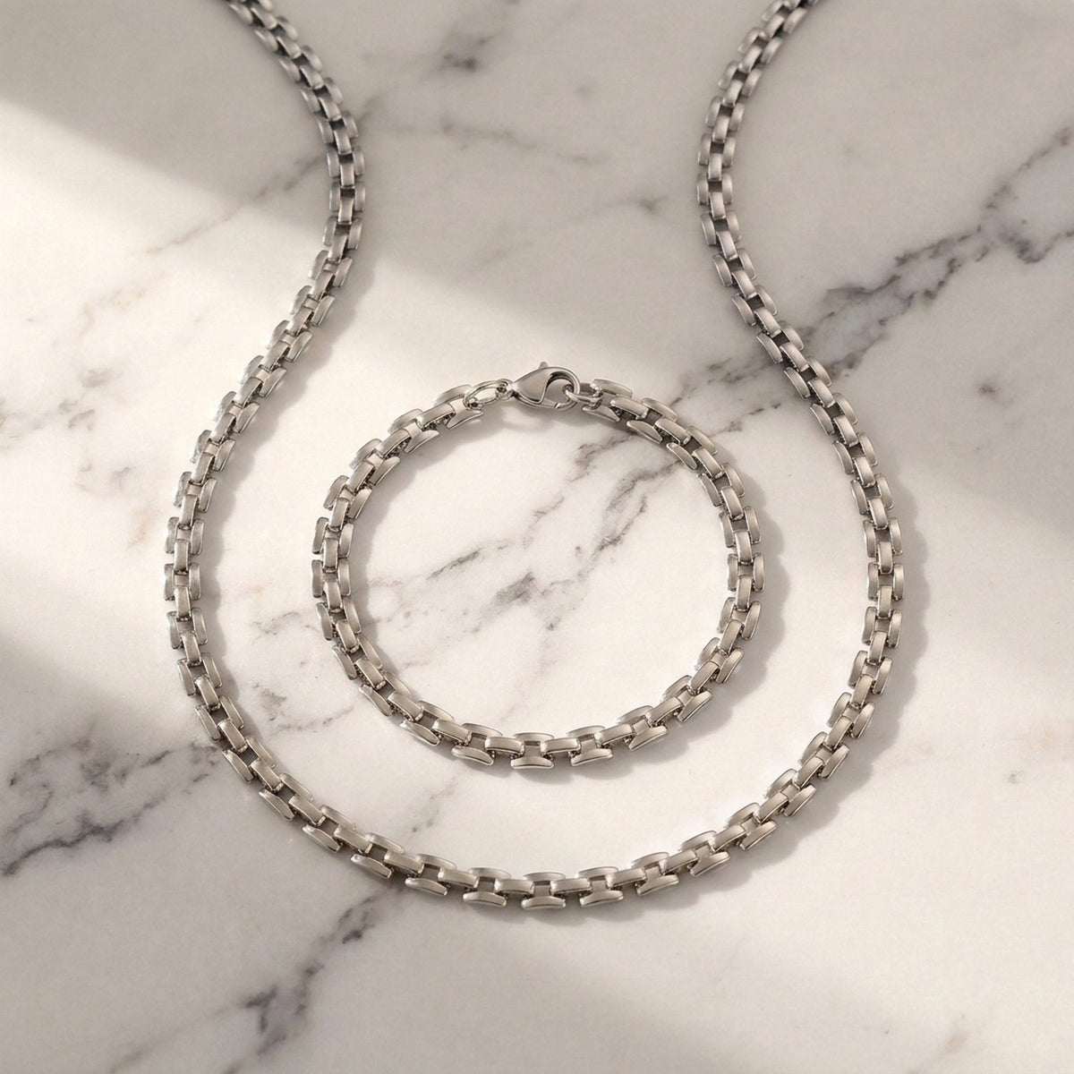 Lundholm Vendela sieradenset ketting en armband, zilverkleurig
