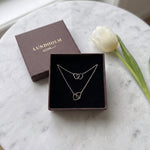 Tova Sieradenset Dames Stainless Steel Hartjes Ketting en Armband Zilverkleurig foto 4