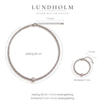 Lundholm Anah – Zirkonia Sieradenset met Ketting en Armband – Zilverkleurig – foto 4