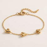 Lundholm Elora hartjes armband goudkleurig