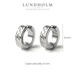Lundholm Oscar heren earcuff oorbellen, zilverkleurig, maatindicatie