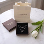 Tova Sieradenset Dames Stainless Steel Hartjes Ketting en Armband Zilverkleurig foto 5