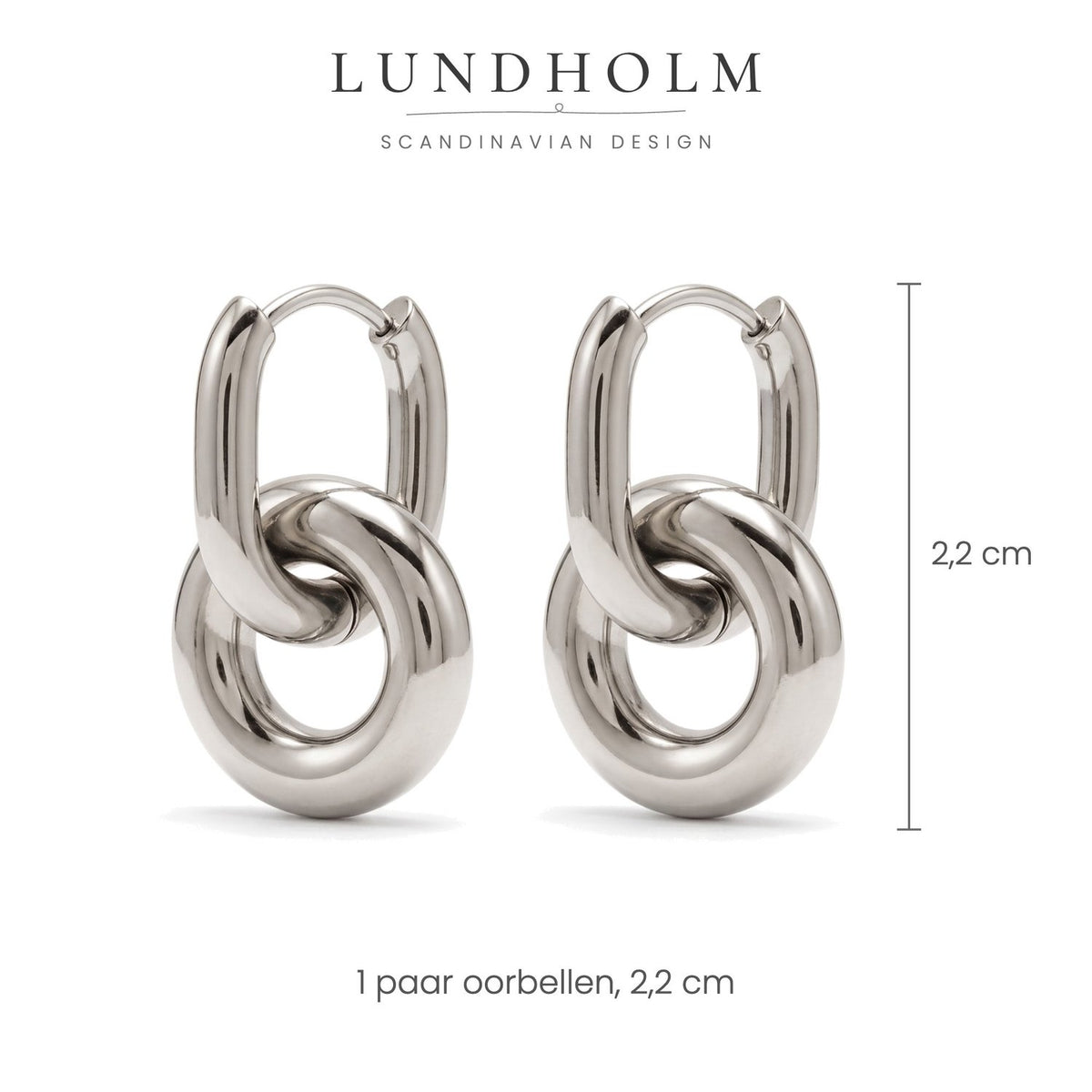 Lundholm Inka oorringen zilverkleurig – foto 5