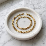 Lundholm Vendela sieradenset ketting en armband, goudkleurig, detail