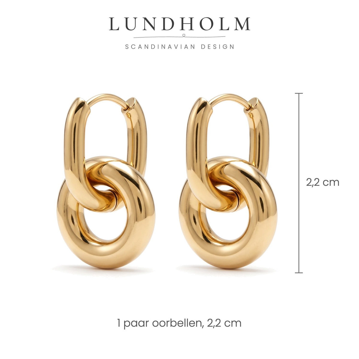 Lundholm Inka oorringen goudkleurig – foto 5