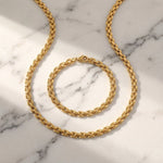 Lundholm Vendela sieradenset ketting en armband, goudkleurig