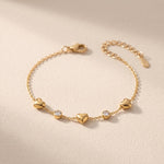 Caroline Armband Stainless Steel Hartjes Armband met Zirkonia Goudkleurig foto 1