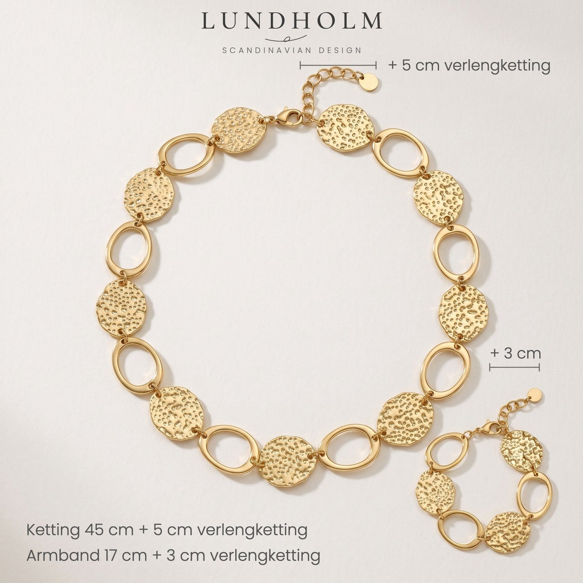 Lundholm Victoria sieradenset maatindicatie