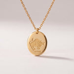 Lundholm Solenne sterrenbeeld ketting Stier, goudkleurig