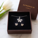 Lundholm Edda sieradenset zilver in luxe Lundholm doosje