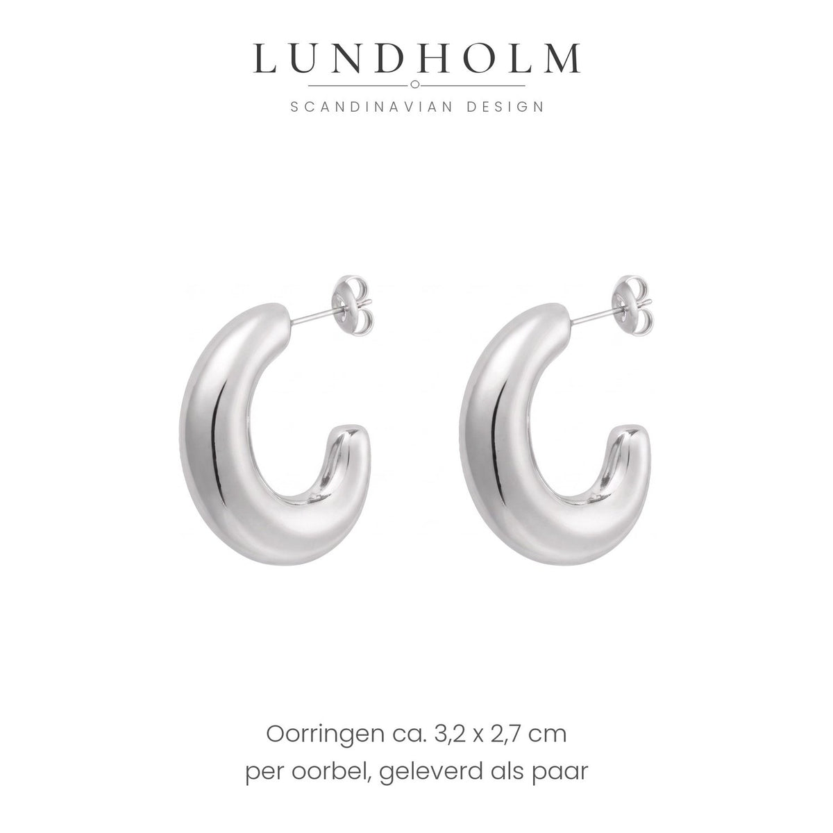Lundholm Simone oorringen zilverkleurig – foto 5