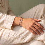Lundholm Uppsala bedelarmband zilverkleurig, close-up