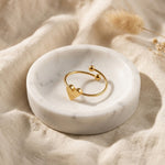 Lundholm Juna – Verstelbare Ring met Hartje – Goudkleurig
