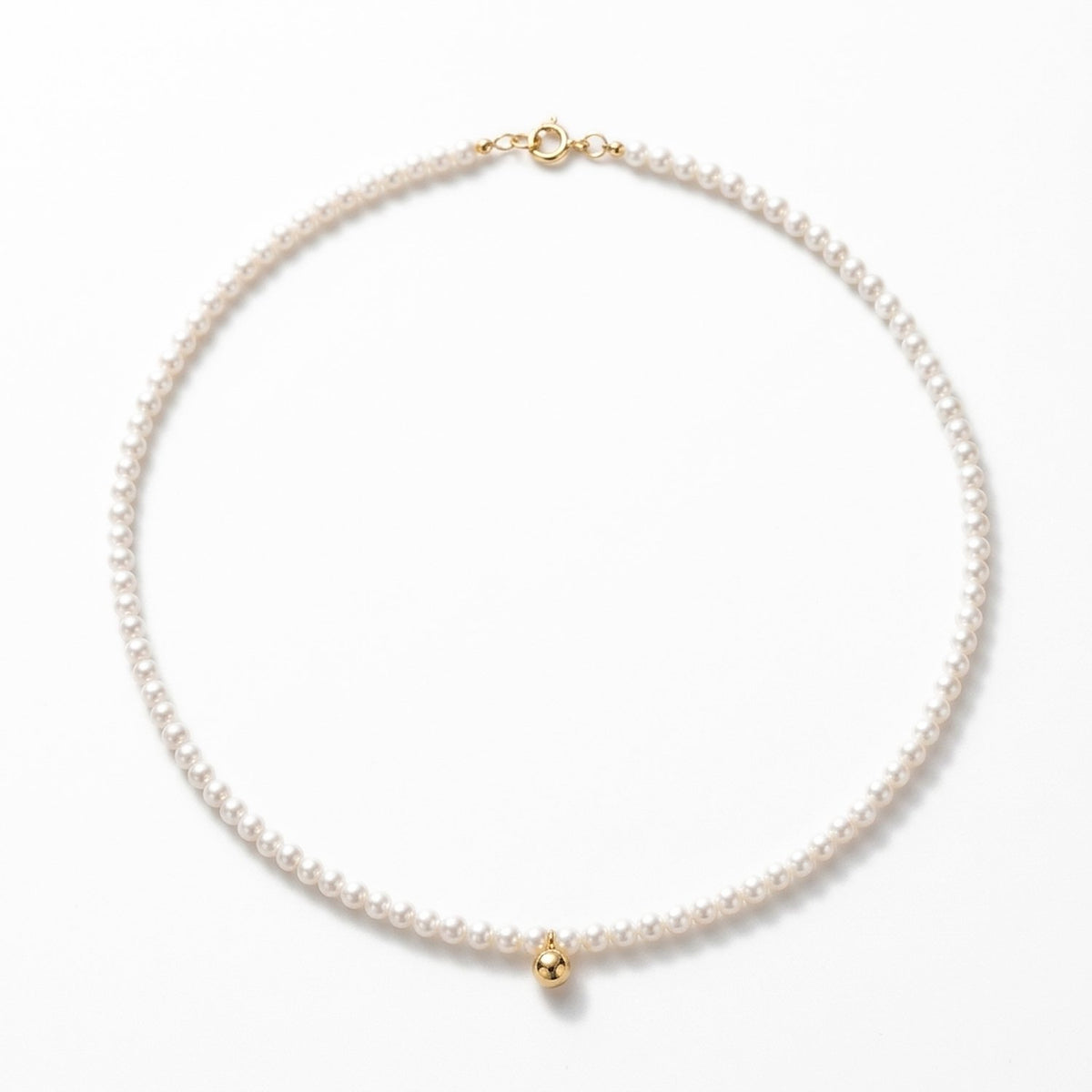 Lundholm Mathilda parel choker met gouden kraaltje