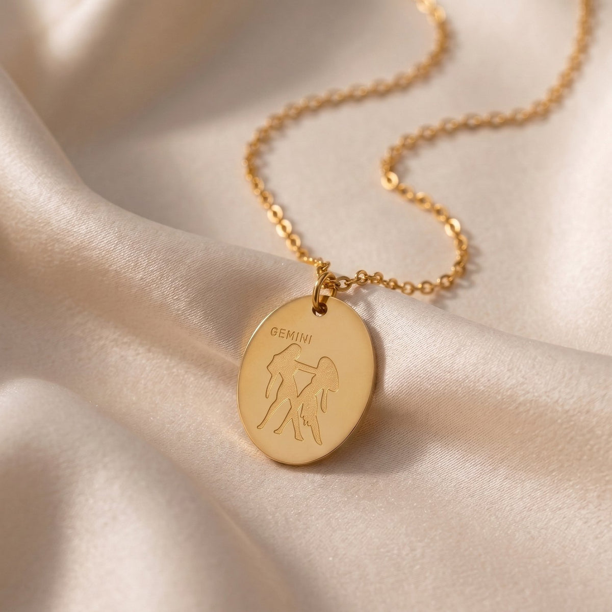 Lundholm Solenne sterrenbeeld ketting Tweelingen, goudkleurig, foto 4