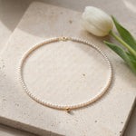 Lundholm Mathilda parel choker met gouden kraaltje, sfeerbeeld