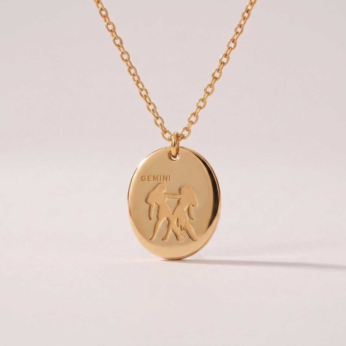 Lundholm Solenne sterrenbeeld ketting Tweelingen, goudkleurig