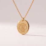 Lundholm Solenne sterrenbeeld ketting Weegschaal, goudkleurig