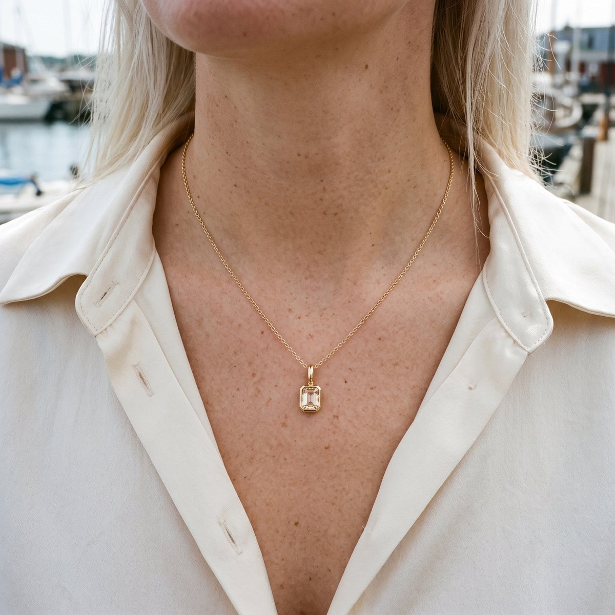Lundholm Josefin geboortesteen ketting april, goudkleurig, foto 5