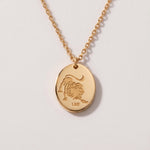 Lundholm Solenne sterrenbeeld ketting Leeuw, goudkleurig