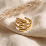 Lundholm Maartje – Verstelbare Ring met Zirkonia – 2 Kleuren