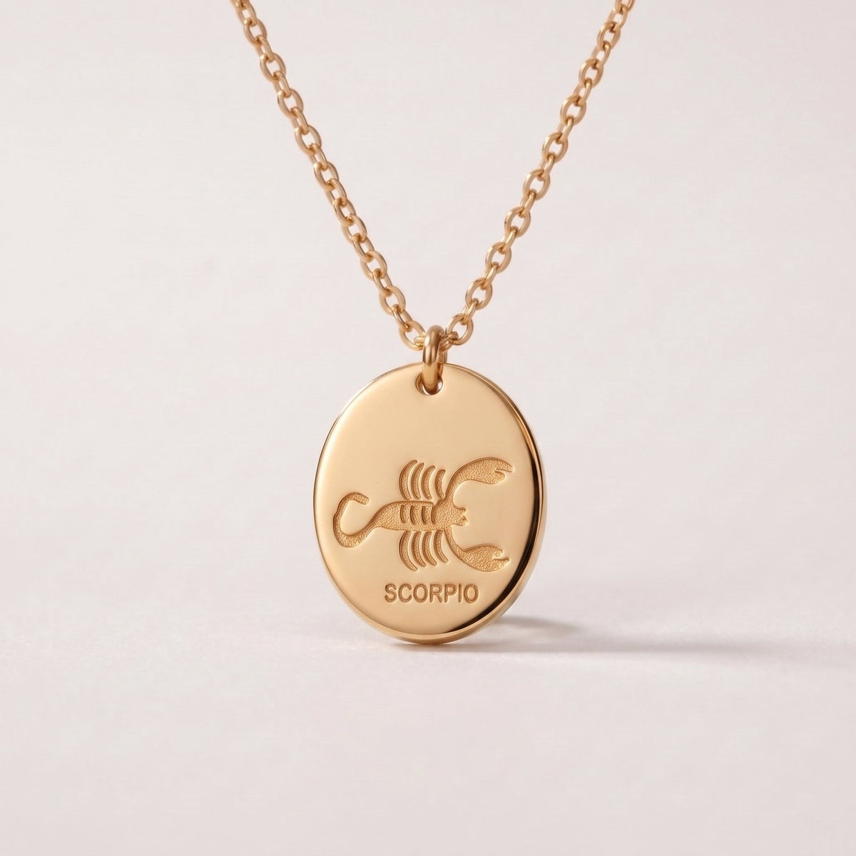 Lundholm Solenne sterrenbeeld ketting Schorpioen, goudkleurig