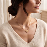 Beryl Ketting Stainless Steel Hart Hanger Verstelbaar Goudkleurig foto 3