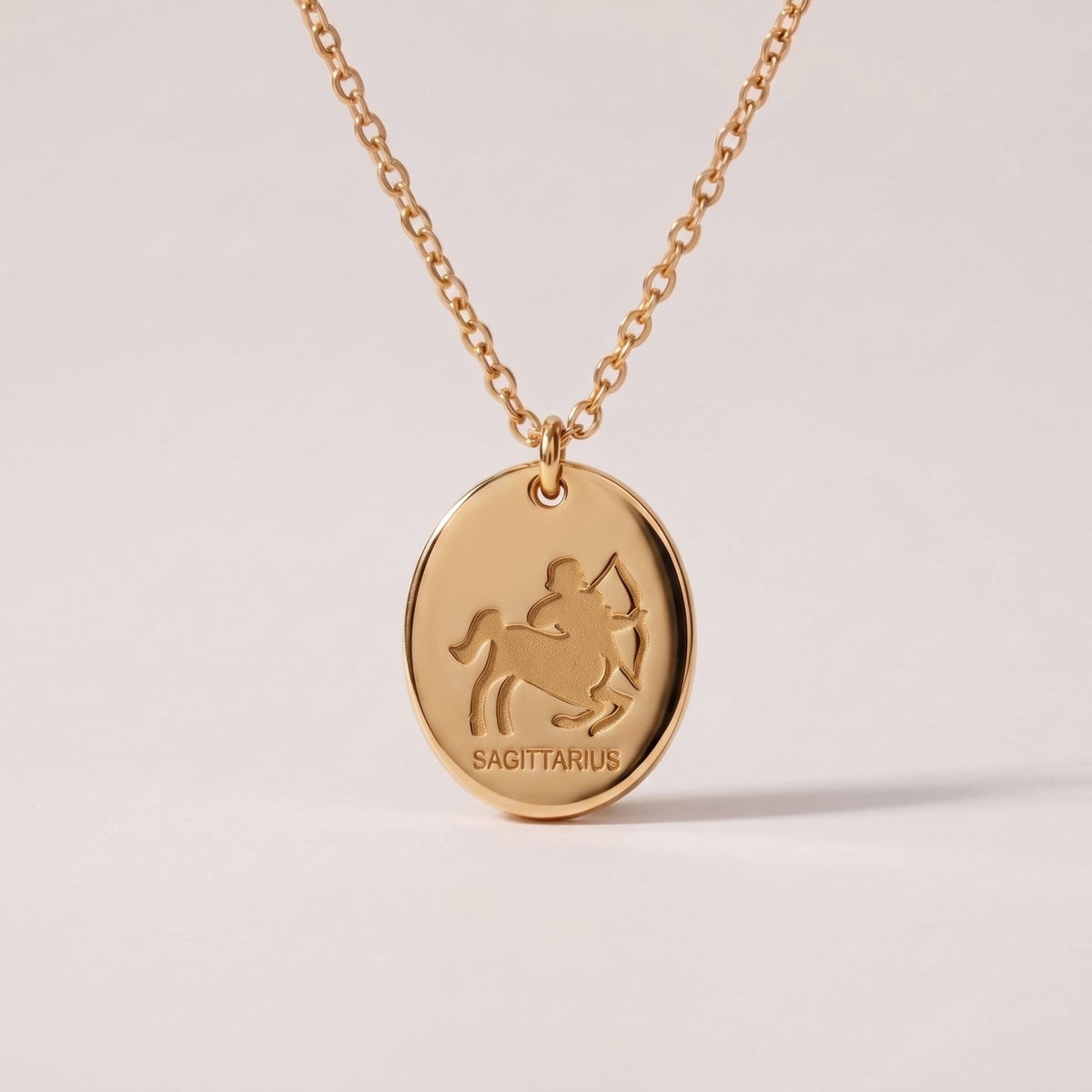 Lundholm Solenne sterrenbeeld ketting Boogschutter, goudkleurig