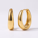Lundholm Lea chunky hoops oorringen goudkleurig