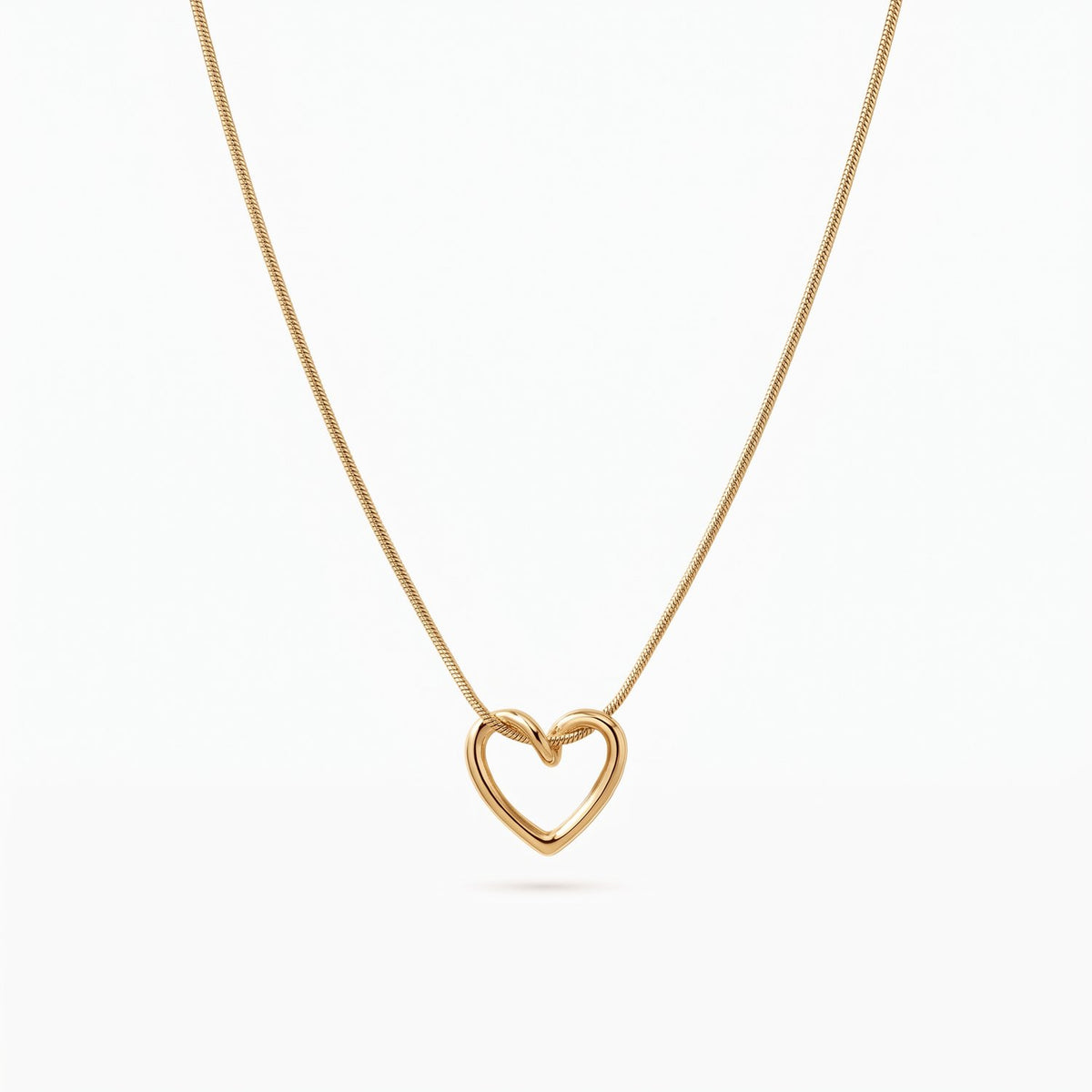 Beryl Ketting Stainless Steel Hart Hanger Verstelbaar Goudkleurig foto 1