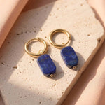 Lundholm Agneta oorringen met lapis lazuli, goudkleurig, foto 6
