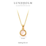 Lundholm Una ketting met witte natuursteen, goudkleurig, maatindicatie