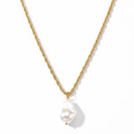 Lundholm Noelle parelketting met barokparel, goudkleurig