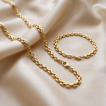 Lundholm Vendela sieradenset ketting en armband, goudkleurig, detail