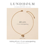 Lundholm Felicia klavertje vier ketting goudkleurig, detail