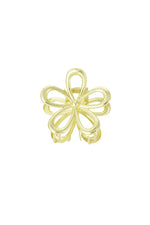 Bloom Chic Haarclip – Goudkleurige Bloem - 7cm | Elegante Hair Clip