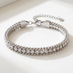 Lundholm Iza – Schakelarmband met Zirkonia – Zilverkleurig