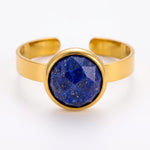 Lundholm Ella lapis lazuli ring dames goudkleurig stainless steel edelsteen