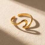 Lundholm Milea Ring Goudkleurig - vooraanzicht