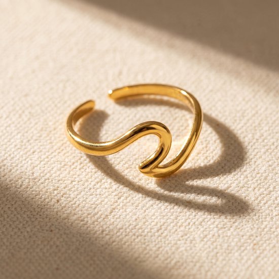 Lundholm Milea Ring Goudkleurig - vooraanzicht