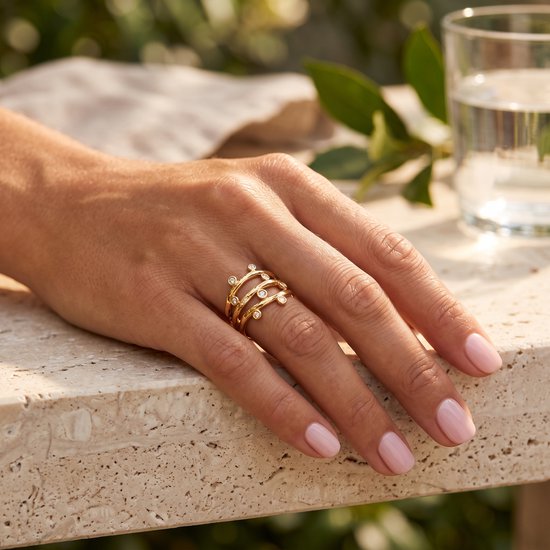 Lundholm Solange Ring Dames Goudkleurig