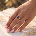 Lundholm Ella amethist ring gedragen verstelbaar one size