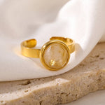 Lundholm Ella witte maansteen ring gedragen verstelbaar one size